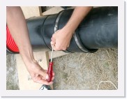 IMGP0947 * De spanbanden van de rubber moffen goed aanspannen.