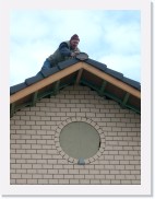 IMGP3527 * Plaatsen van de 'home-made' eindplaat. Het geleverde model van Koramic paste niet echt bij onze woning :)